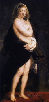 Pedro Pablo Rubens Painting - Venus con abrigo de piel barroco Peter Paul Rubens